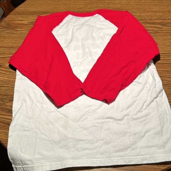 Bocce Shirt size XL 100% cotton. 3/4 sleeve in great shape! White w/ red sleeves - Picture 9 of 9